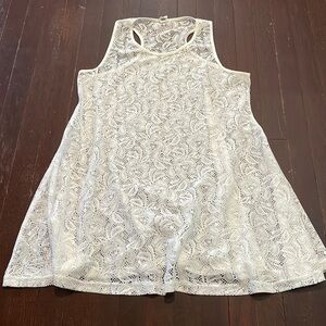 Women's West Loop Lace Swimsuit Beach Summer Tank Top Coverup XL